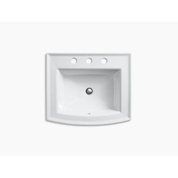 K235680,40,10 Kohler Archer® Vitreous China Rectangular DropIn Bathroom Sink with Overflow